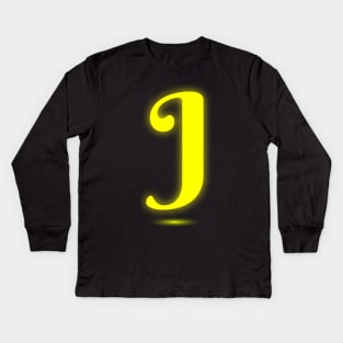 Letter J Letter Art Kids Long Sleeve T-Shirt